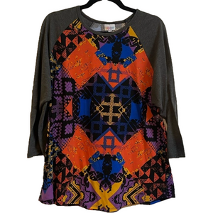 LulaRoe Randy 3/4 Length Shirt Size 3XL